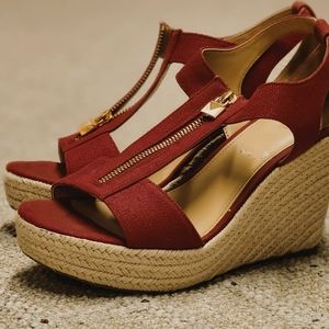 Michael kors super cute almost never used wedge high heels~